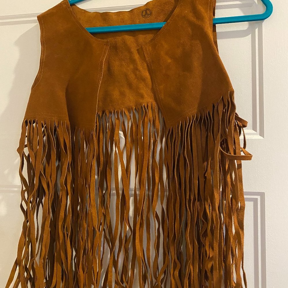Original 1960's Brown Suede Hippy Vest